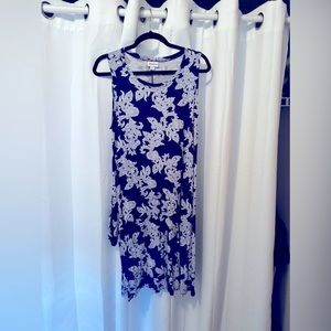 Lularoe extra large, purpleish blue floral, sleeveless dress